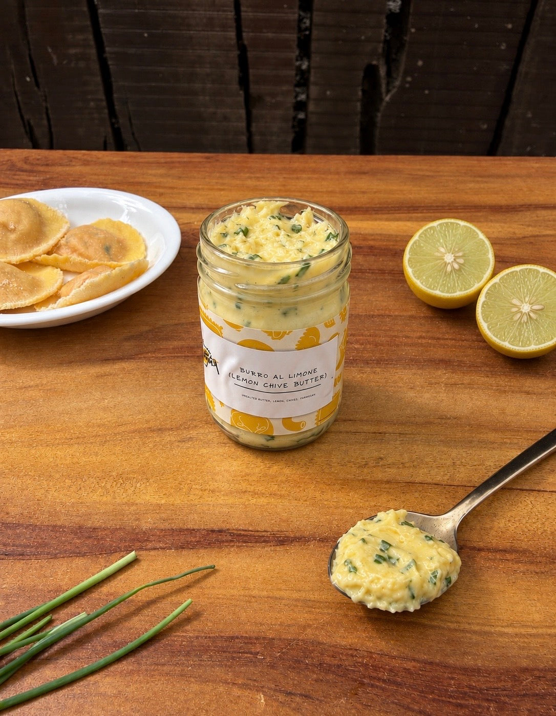 Burro   lemon + chives + parmesan
