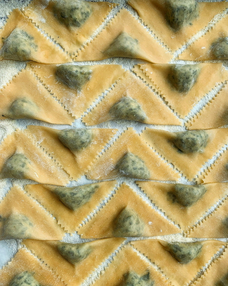 Pansotti - Seasonal greens + Ricotta