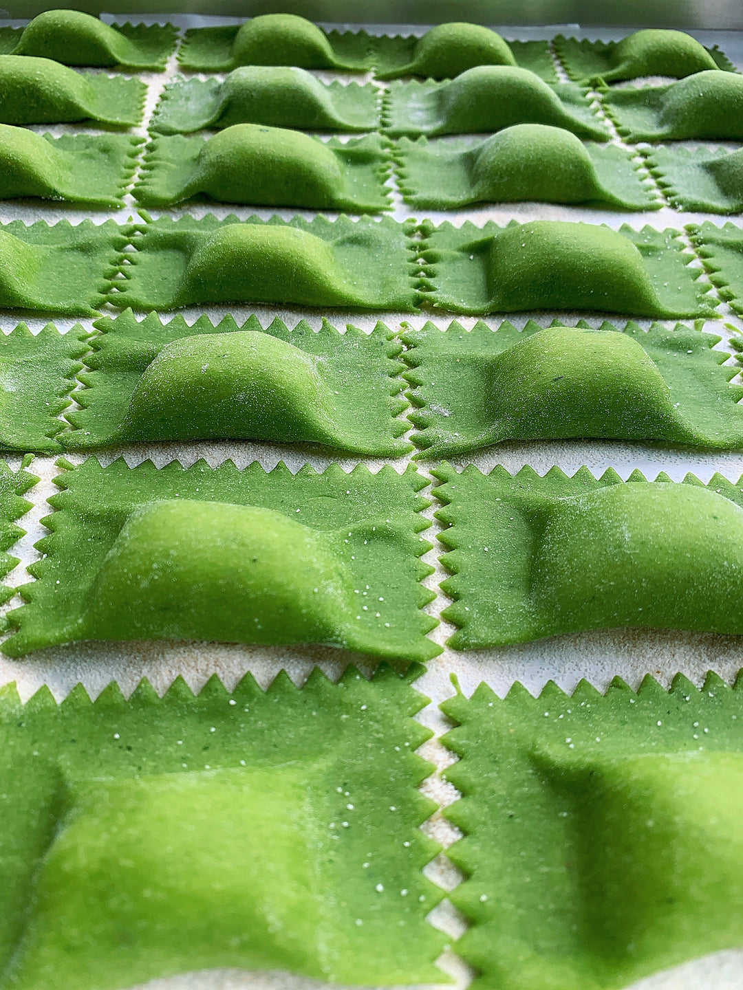 Ravioli verdi di  spinaci e ricotta