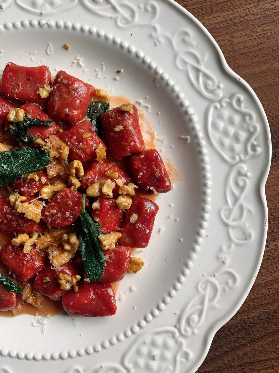 Gnocchi di barbabietola e ricotta