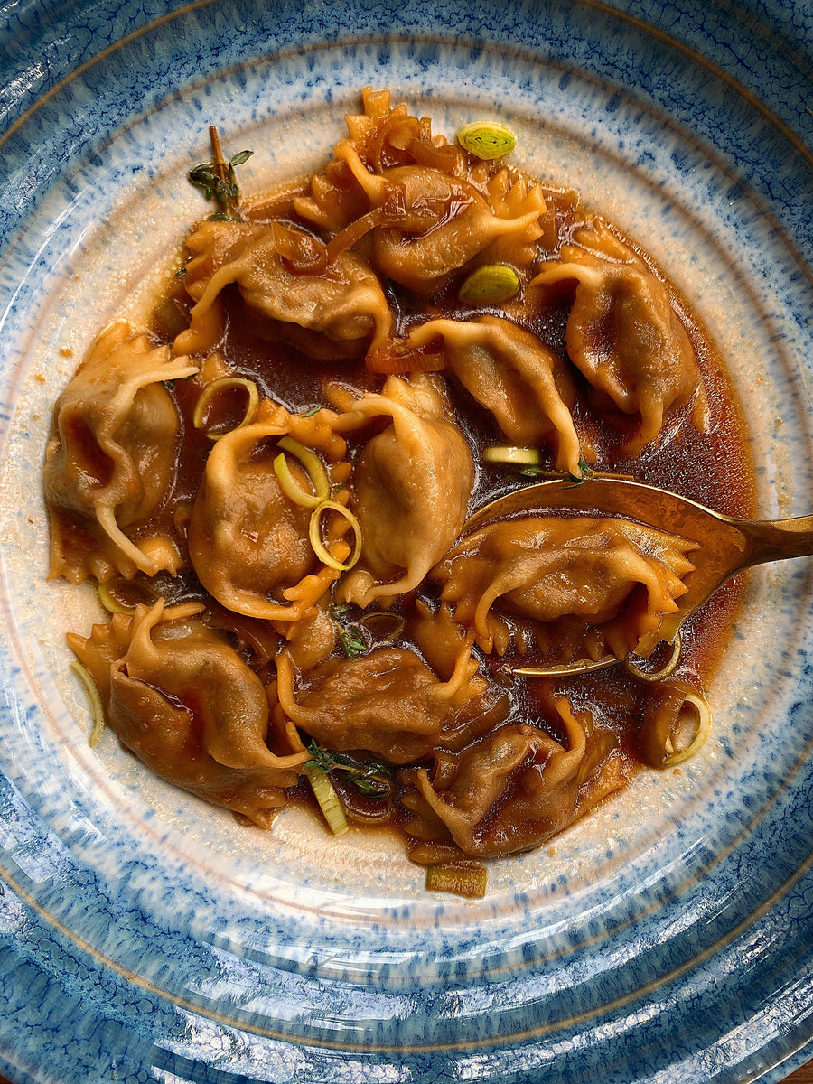 Agnolotti ai funghi Cacio e Pepe